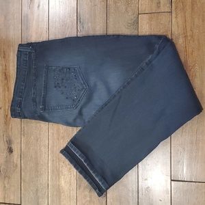 NYDJ straight leg‎ jeans with embellished pockets